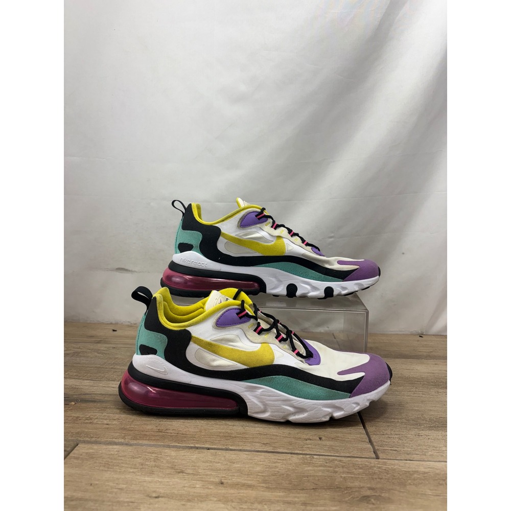 Nike Air Max 270 React Bauhaus Multi-Color Sneakers AO4971-101 Mens 13